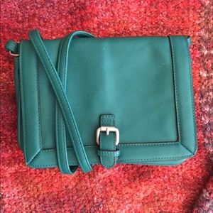Minimalist Merona Crossbody Bag Teal Dot